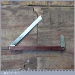 Vintage A Brotherton 14½” Mahogany Brass Boat Builder’s Double Folding Bevel