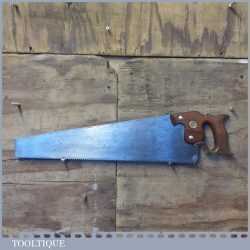 Vintage 20” Henry Disston Philadelphia USA D8 Cross Cut Panel Saw 9 TPI - Fully Refurbished