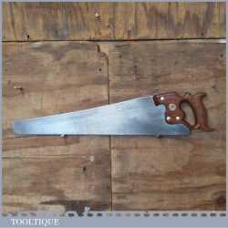 Vintage 22” Henry Disston Philadelphia USA D8 Cross Cut Panel Saw 8 TPI - Fully Refurbished