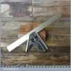 Vintage English Cast Steel Adjustable Combination Square - Fully Refurbished