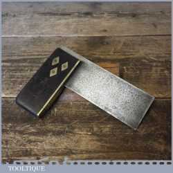 Vintage Marples Carpenters Ebony Brass 4 ½” Try Square - Good Condition