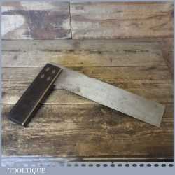 Vintage Elliot-Lucas Carpenters 12” Rosewood Brass Try Square - Good Condition