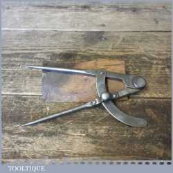 Vintage Leatherworking Box Jointed Square Leg Steel Dividers - Good Condition