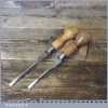 2 No: Vintage Cabinet Maker’s Screwdrivers Marples Cooper - Fully Refurbished