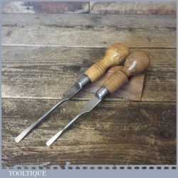 2 No: Vintage Cabinet Maker’s Screwdrivers Marples Cooper - Fully Refurbished