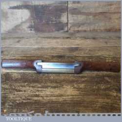 Vintage J Dixon Leatherworking Brass Sole Beech Spokeshave - Good Condition