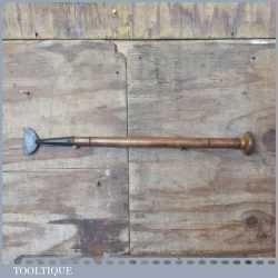 Antique Beechwood Handled Carpet Stretching Tool - Good Condition