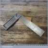 Vintage Stanley 6” Cast Steel Calibrated Carpenters Try Square - Good Condition