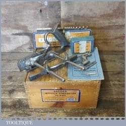 Vintage Boxed Record No: 050 Combination Plough Plane 18 Cutters - Fully Refurbished