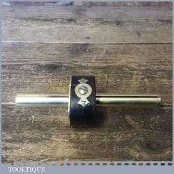 Vintage Brass Stemmed Ebony Mortise Gauge With Screw Adjuster - Good Condition