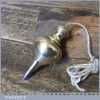Vintage 3” Steel Tipped Solid Brass Plumb Bob - Good Condition