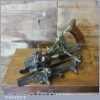 Superb Vintage Boxed Record No: 405 Combination Plough Plane - Rosewood Handles
