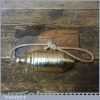 Vintage 3 ½” Continental Decorative Brass Plumb Bob - Good Condition