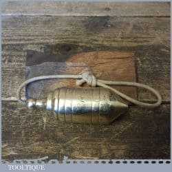 Vintage 3 ½” Continental Decorative Brass Plumb Bob - Good Condition