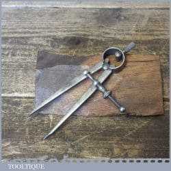 Vintage Moore & Wright 3 ¾” Steel Spring Dividers - Good Condition