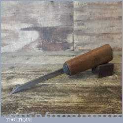 Vintage 1/4” Cast Steel Mortice Chisel Beech Handle - Fully Refurbished