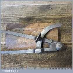 Vintage Leatherworking 5 ½” Square Leg Cast Steel Wing Dividers - Good Condition