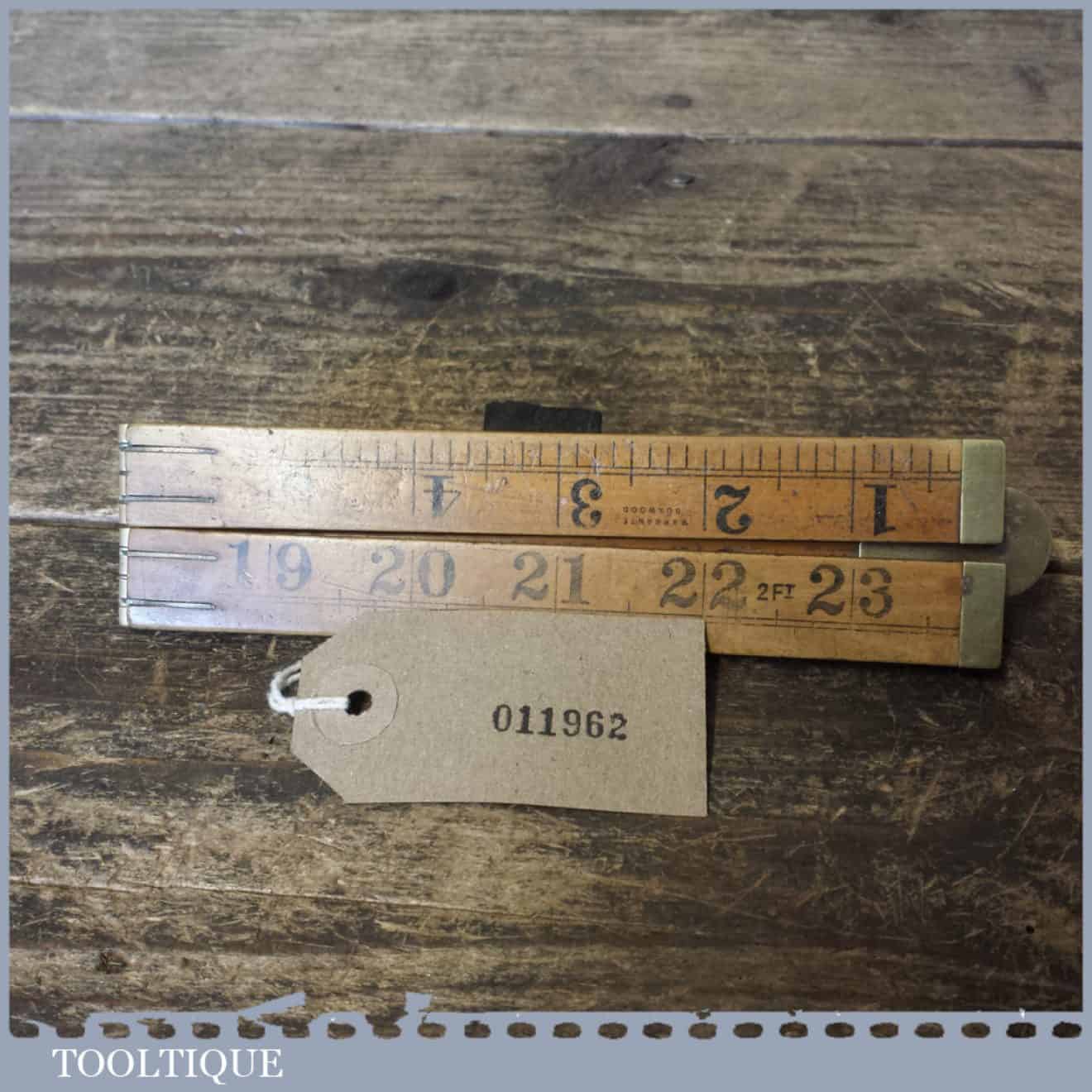 Vintage Dutch 2ft Imperial Boxwood Brass Folding Ruler – Good Condition ...