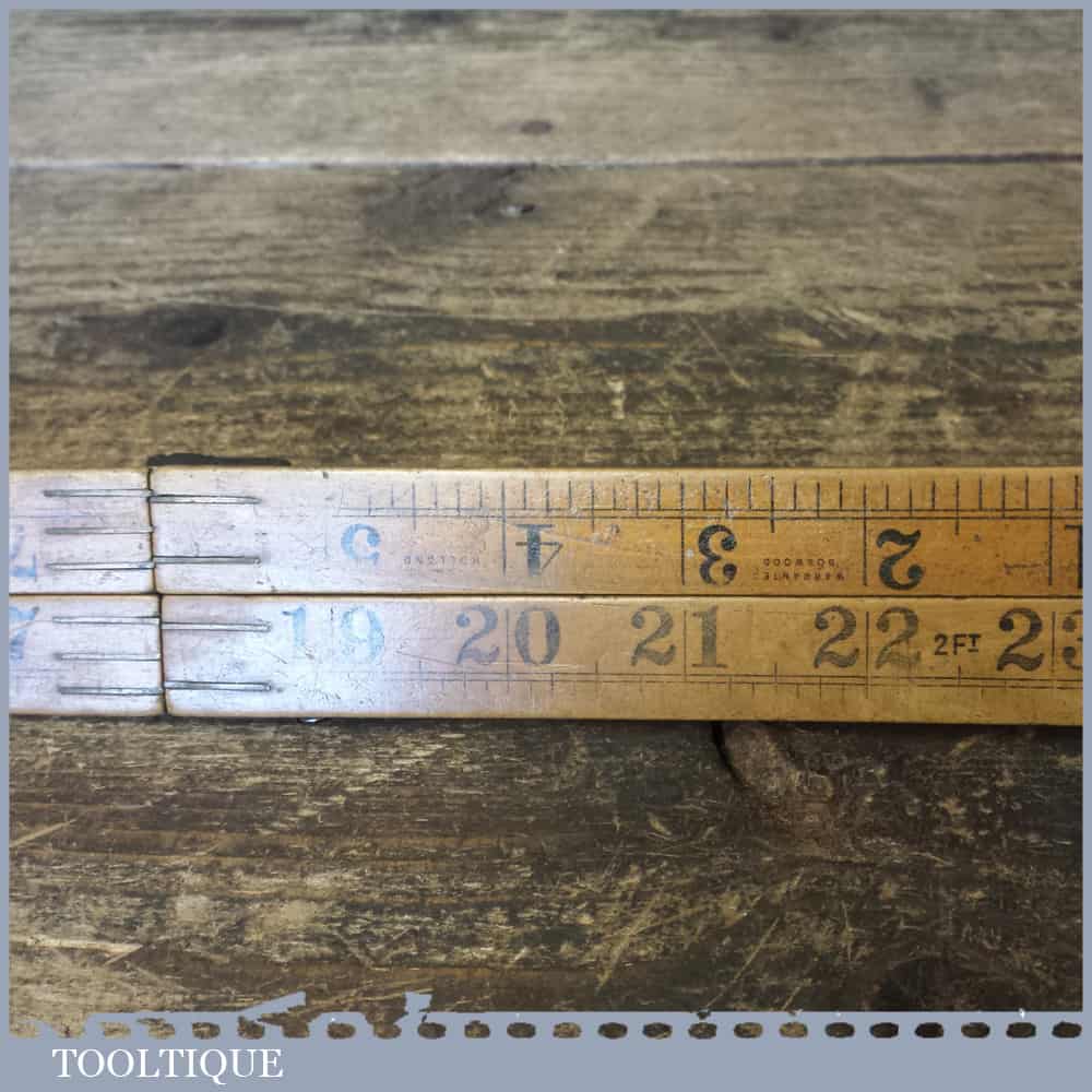 Vintage Dutch 2ft Imperial Boxwood Brass Folding Ruler – Good Condition ...