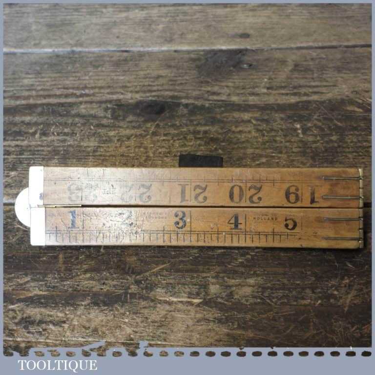Vintage Dutch 2ft Imperial Boxwood Brass Folding Ruler – Good Condition ...