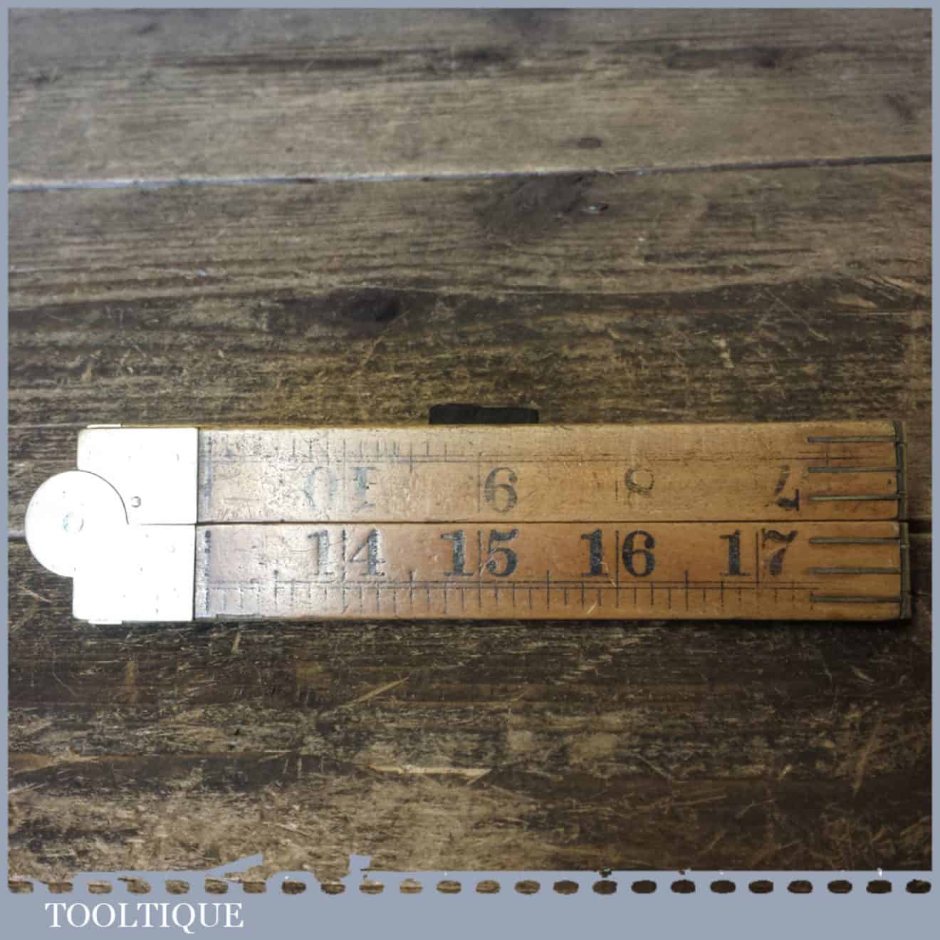 Vintage Dutch 2ft Imperial Boxwood Brass Folding Ruler – Good Condition ...
