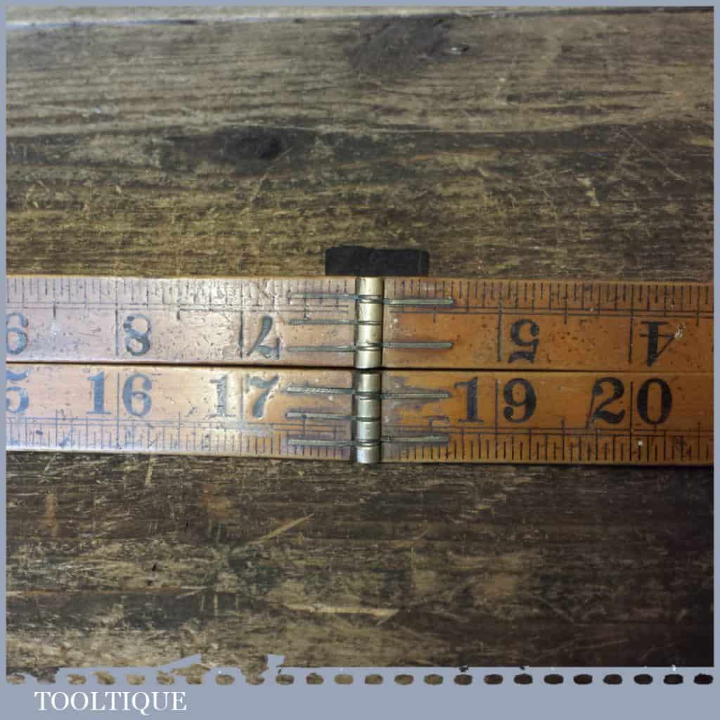 Vintage Dutch 2ft Imperial Boxwood Brass Folding Ruler – Good Condition ...