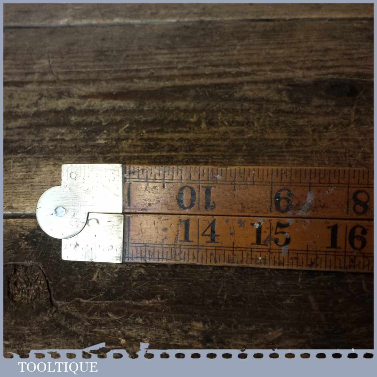 Vintage Dutch 2ft Imperial Boxwood Brass Folding Ruler – Good Condition ...