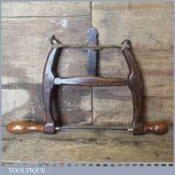 Sweet Little Antique Craftsman Made Wooden Bow Saw - Good Condition