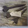 3 Large Antique Cast Steel Centre Bits 1 ½” 1 ¾” 2 ¼” - Good Condition