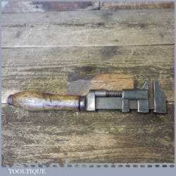 Vintage Adjustable German Automotive Spanner Wrench Wooden Handle