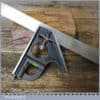 Vintage English Cast Steel Adjustable Combination Square - Good Condition