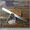 Vintage English Cast Steel Adjustable Combination Square - Good Condition