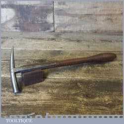 Antique Buck Upholsterer’s Strapped Claw Tack Hammer Bulbous Handle