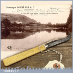 Rare Antique Champagne Bottle Opener Knife - Bouche Fils and Co & Mareuil –Sur -Ay
