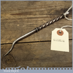 Unusual Vintage Spiked Pick Tool With Twisted Metal Handle - Crown Top