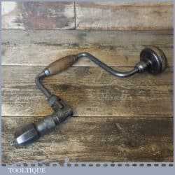 Vintage Clico Carpenter’s Ratchet Brace Beech Handles 10” Swing