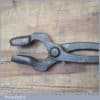 Antique 25” Long Blacksmith’s Square Box Tongs - Good Condition