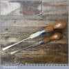 2 No: Vintage Cabinet Makers Beech Handled Screwdrivers - Fully Refurbished