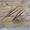 Three pairs Of Vintage Tweezers Suitable For Watchmakers Detailed Work