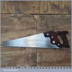 Late Model 20” Disston USA D8 Cross Cut Panel Saw 9 TPI - Sharpened