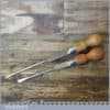 2 No: Vintage Marples Cabinet Makers Beech Handled Screwdrivers - Fully Refurbished
