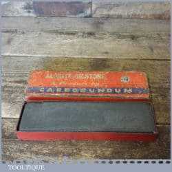 Vintage Aloxite 8” x 2” x 1” Fine Carborundum Oil Stone In Original Box