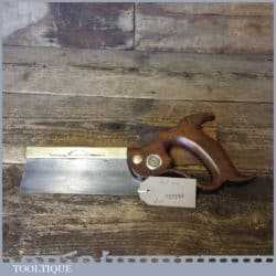 Scarce Vintage Henry Disston Philadelphia USA 7” Steel Back Dovetail Saw - Sharpened