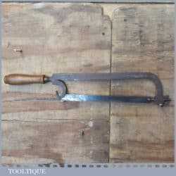 Early Antique Cast Steel Lancashire Pattern Hacksaw - Good Condition