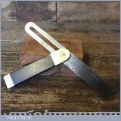 Vintage Carpenters Ebony Brass 9” Sliding Bevel - Good Condition