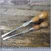 2 Vintage Cabinet Makers Beech Handled Screwdrivers - Fully Refurbished