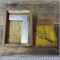 Vintage boxed Moore & Wright engineer’s precision set square