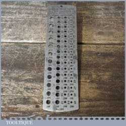 Vintage L S Starrett Co USA No: 186 Imperial Drill Wire Gauge