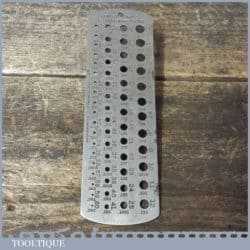 Vintage Brown & Sharpe Mfg Co USA Imperial Drill Wire Gauge