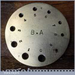 Vintage Engineering BA Drill Wire Gauge - Good Condition